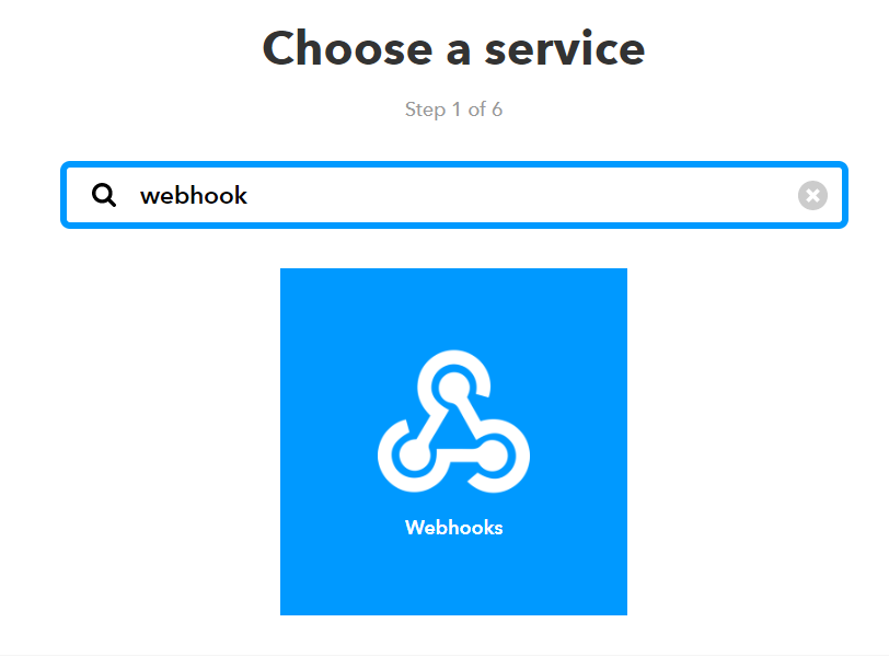 Choose Webhook